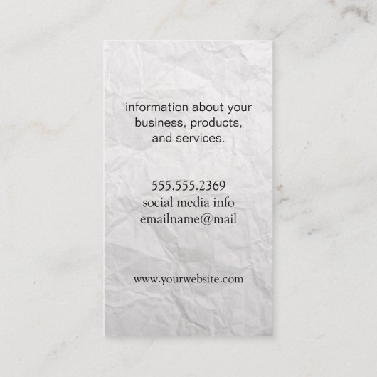 Monogram en strepen voor hedendaagse textuur visitekaartje (Achterkant)