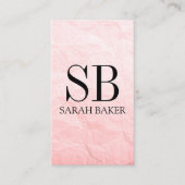 Monogram en strepen voor hedendaagse textuur visitekaartje (Voorkant)