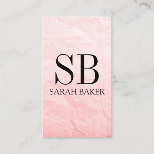 Monogram en strepen voor hedendaagse textuur visitekaartje (Voorkant)