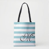 Monogram en Stripes Canvas tas (Voorkant)