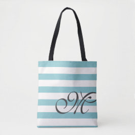 Monogram en Stripes Canvas tas