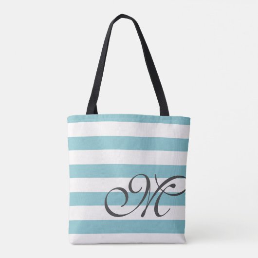 Monogram en Stripes Canvas tas (Achterkant)