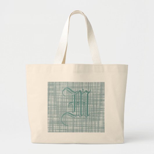 Monogram en Weave Grote Tote Bag (Voorkant)