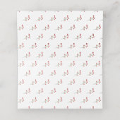 Monogram en Wreath | Winter Greenery Wedding Plaatskaartje (Binnenkant ongevouwen)