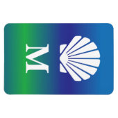 Monogram en zee shell cruise cabine deurmarkering magneet (Horizontaal)