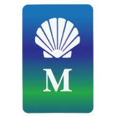 Monogram en zee shell cruise cabine deurmarkering magneet (Verticaal)