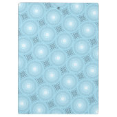 Monogram engel blauw cirkelpatroon klembord (Achterkant)