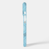 Monogram engel blauwe cirkels patroon Case-Mate iPhone case (Achterkant / Links)