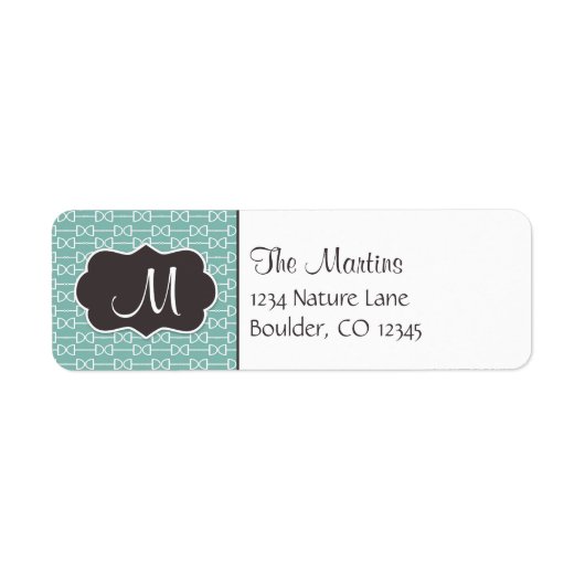 Monogram Engels Paardenbit Retouradres Labels (Voorkant)