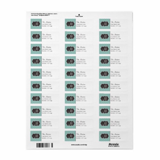 Monogram Engels Paardenbit Retouradres Labels (Full Sheet)
