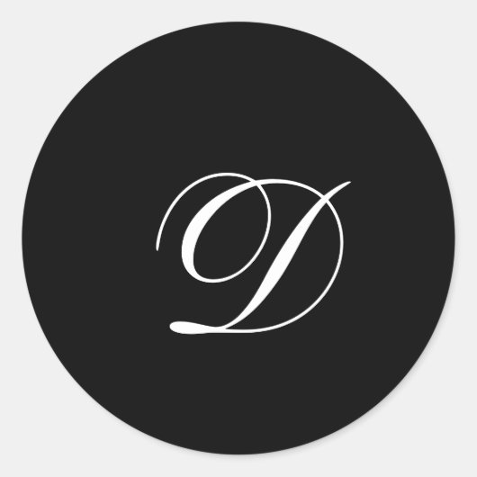 Monogram Engelstalig vivace Style Envelope Seal Ronde Sticker (Voorkant)