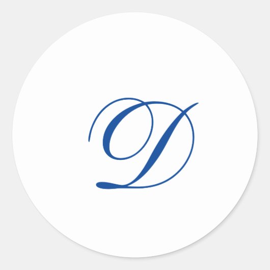 Monogram Engelstalig vivace Style Envelope Seal Ronde Sticker (Voorkant)