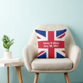 Monogram England Union Jack Wedding Kussen (Stoel)