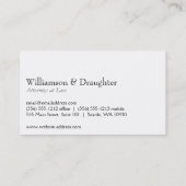 Monogram enkelvoudig visitekaartje (Achterkant)