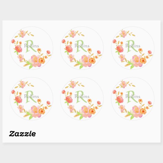 Monogram Envelop afdichtingen en Stickers (Vel)