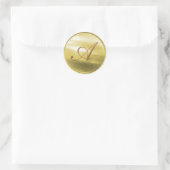 Monogram envelop sealer ronde sticker (Tas)