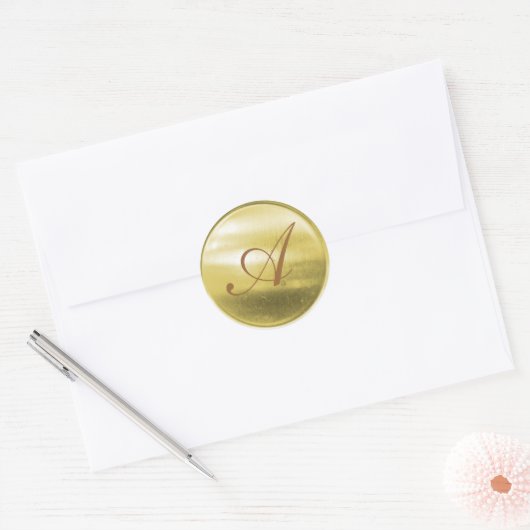 Monogram envelop sealer ronde sticker (Envelop)