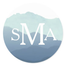 Monogram Envelopzegel voor gebergte