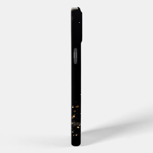 Monogram esthetisch zwart glitter Case-Mate iPhone case (Achterkant / Rechts)