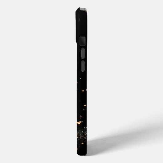 Monogram esthetisch zwart glitter Case-Mate iPhone case (Achterkant / Links)