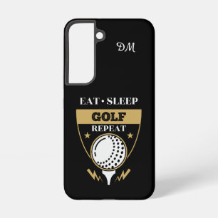 Monogram Eten Slapen Golf Herhalen Samsung Galaxy Hoesje