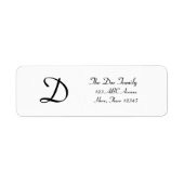 monogram etiket (Voorkant)