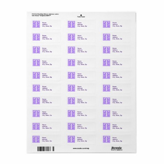 Monogram Etiket (Full Sheet)