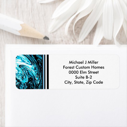 Monogram Etiket bedrijfsadres/persoonlijke strips (Insitu)