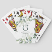 Monogram Eucalyptus Botanisch Pokerkaarten (Achterkant)