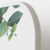 Monogram Eucalyptus Botanische Initiële Naam Pickleball Paddle (Links Detail)