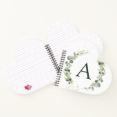 Monogram Eucalyptus Green White Botanisch Notitieboek (Binnen)