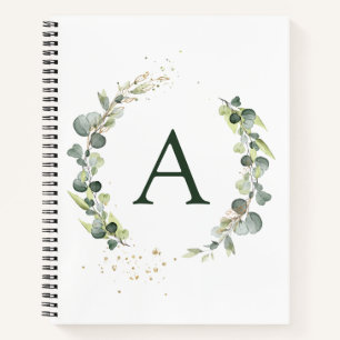 Monogram Eucalyptus Green White Botanisch Notitieboek