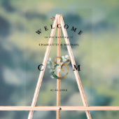 Monogram Eucalyptus greenery Gold bruiloft Acryl Bord (Neutraal)