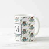 Monogram Eucalyptus Greenery Owl Koffiemok (Voorkant rechts)