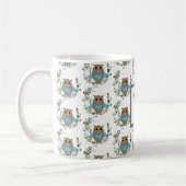Monogram Eucalyptus Greenery Owl Koffiemok (Links)