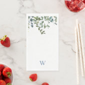 Monogram Eucalyptus Greenery Servet (Insitu)