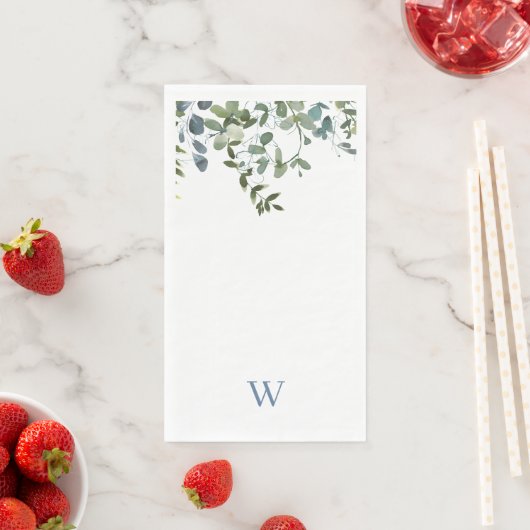 Monogram Eucalyptus Greenery Servet (Insitu)
