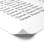 Monogram Eucalyptus Greenery Wedding Seding Chart Poster (Hoek)