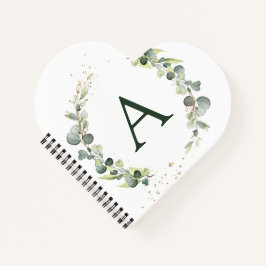 Monogram Eucalyptus Groen Wit Botanisch Notitieboek
