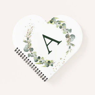 Monogram Eucalyptus Groen Wit Botanisch Notitieboek