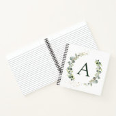 Monogram Eucalyptus Groen Wit Botanisch Notitieboek (Binnen)