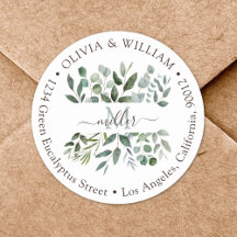 Monogram Eucalyptus Groene Retouradreslabel