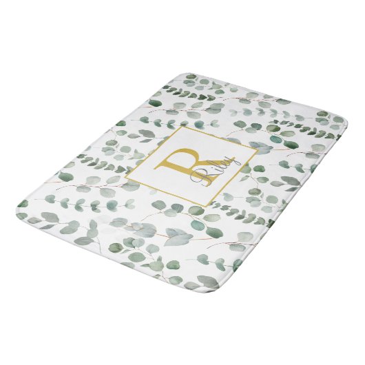 Monogram Eucalyptus Patroon Badmat (Gekanteld)