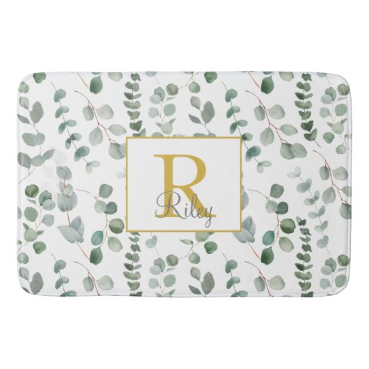 Monogram Eucalyptus Patroon Badmat (Voorkant)