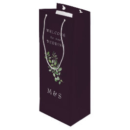 Monogram Eucalyptus Rich Wine Weddenschap Wijn Cadeautas