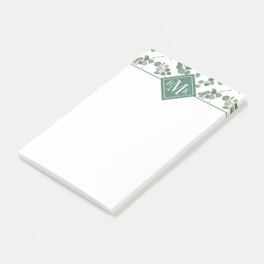 Monogram | Eucalyptus Silver Dollar Tree Foliage Post-it® Notes (Schuin)