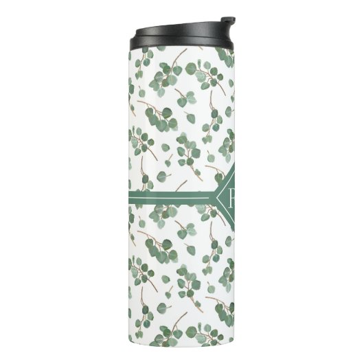 Monogram | Eucalyptus Silver Dollar Tree Foliage Thermosbeker (Gedraaid links)