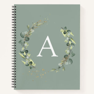 Monogram Eucalyptus Smaragdgroene Botanische Notit Notitieboek