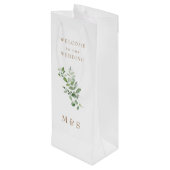 Monogram Eucalyptus Weddenschap Klein fornuis Wijn Cadeautas (Achterkant Gekanteld)