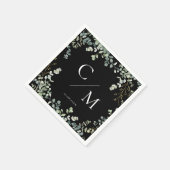 Monogram Eucalyptus Wedding Servet (Hoek)